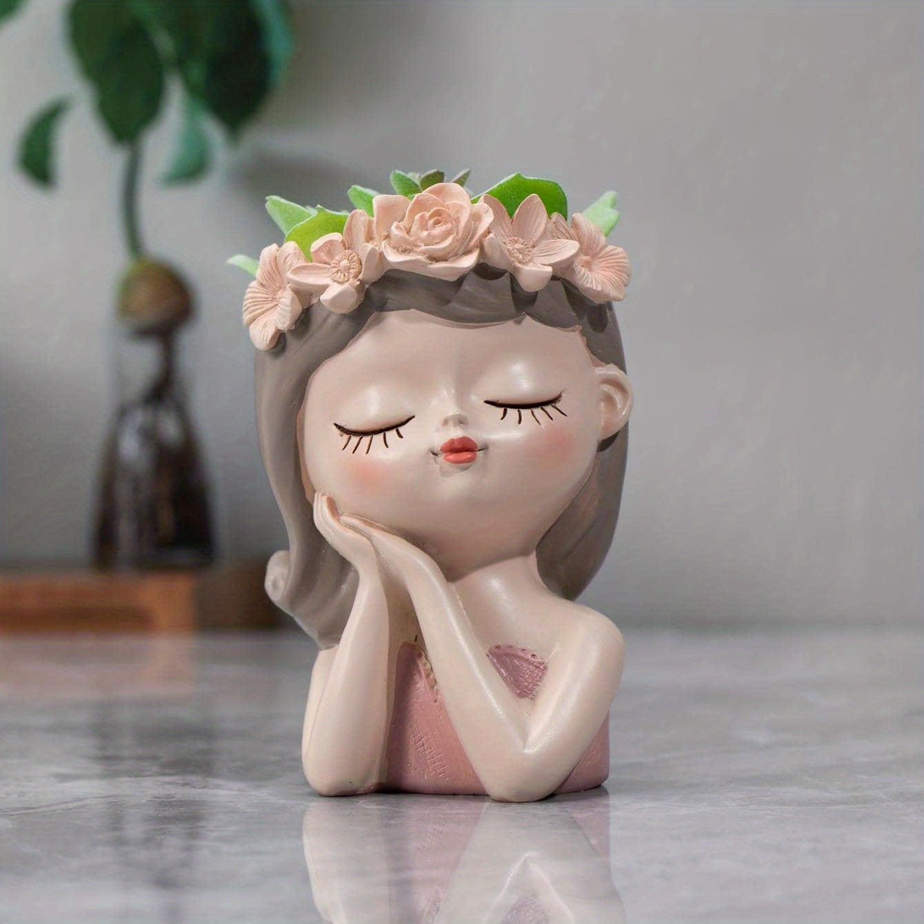 Girl Head Planter Pot