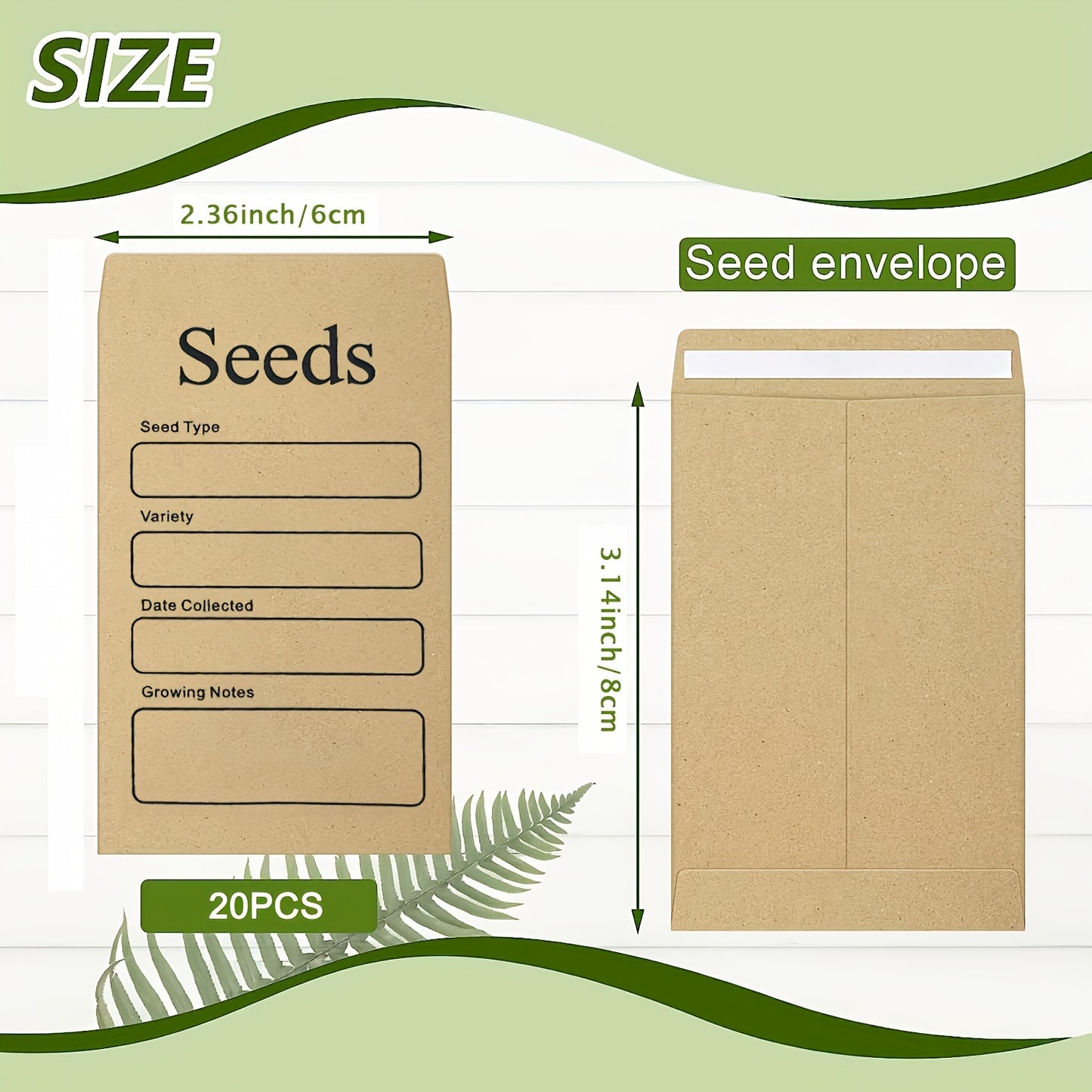 Seed Envelopes Small Self-Adhesive Sealing Envelopes