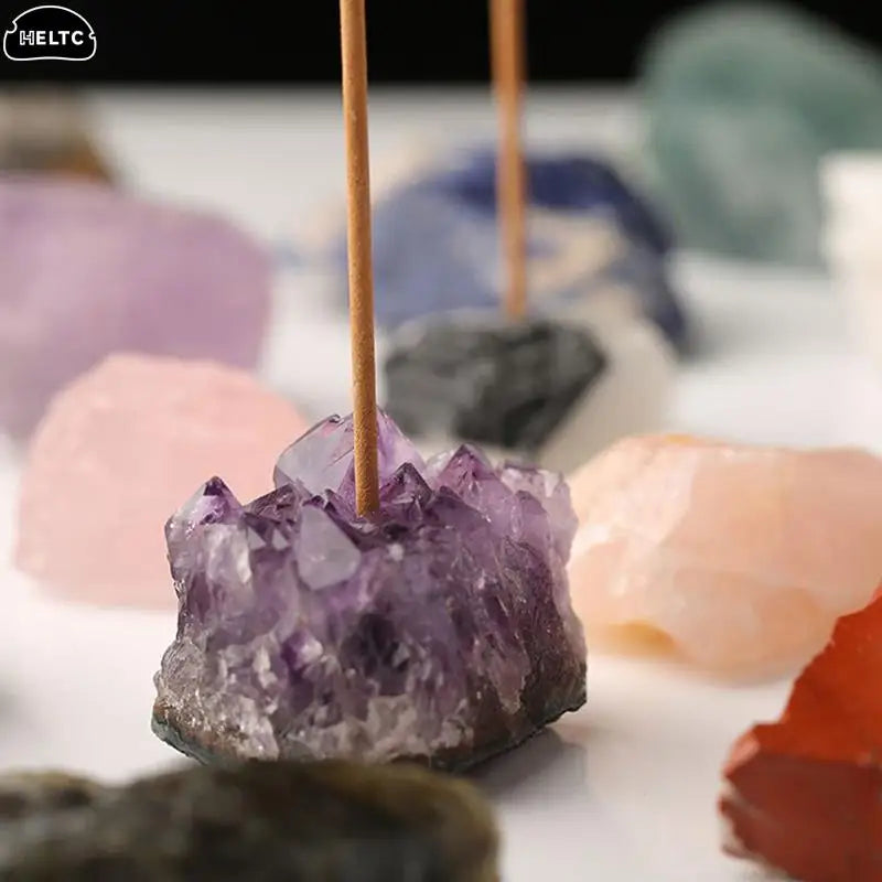 Natural Crystal Raw Stone Stick Incense Burner