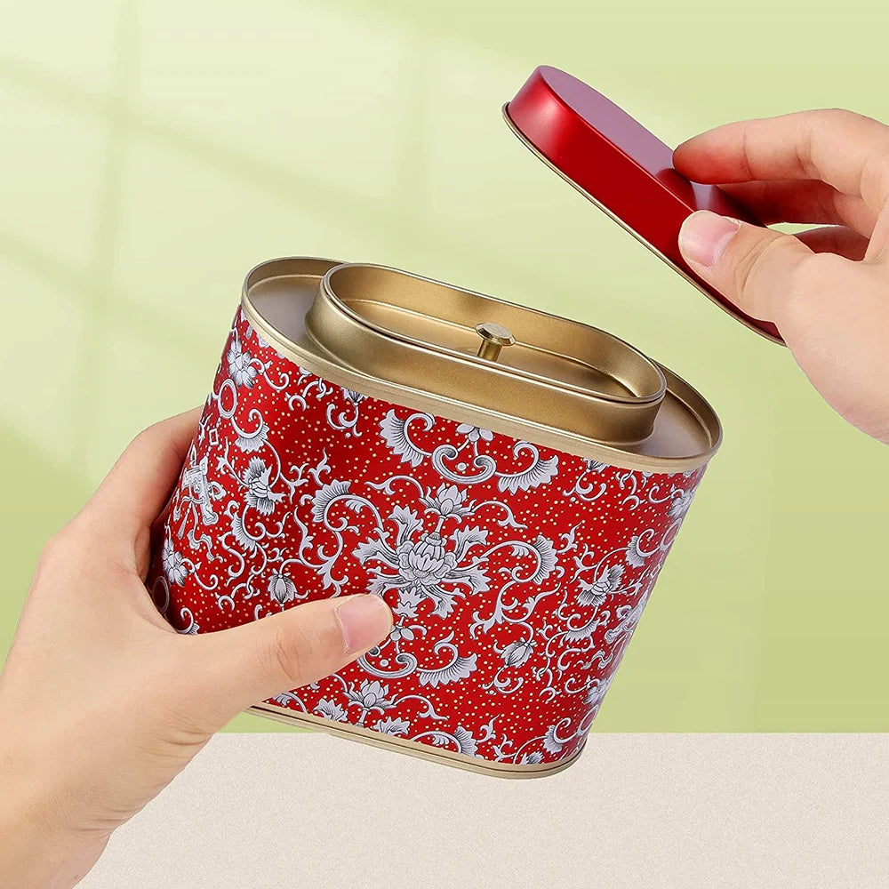 Large Tea Tins for Loose Tea with Lid