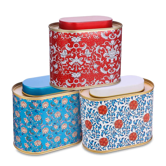 Large Tea Tins for Loose Tea with Lid