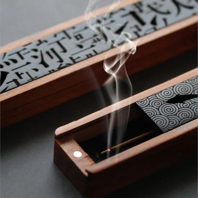 Handmade Creative Retro Carving Incense Burner Box