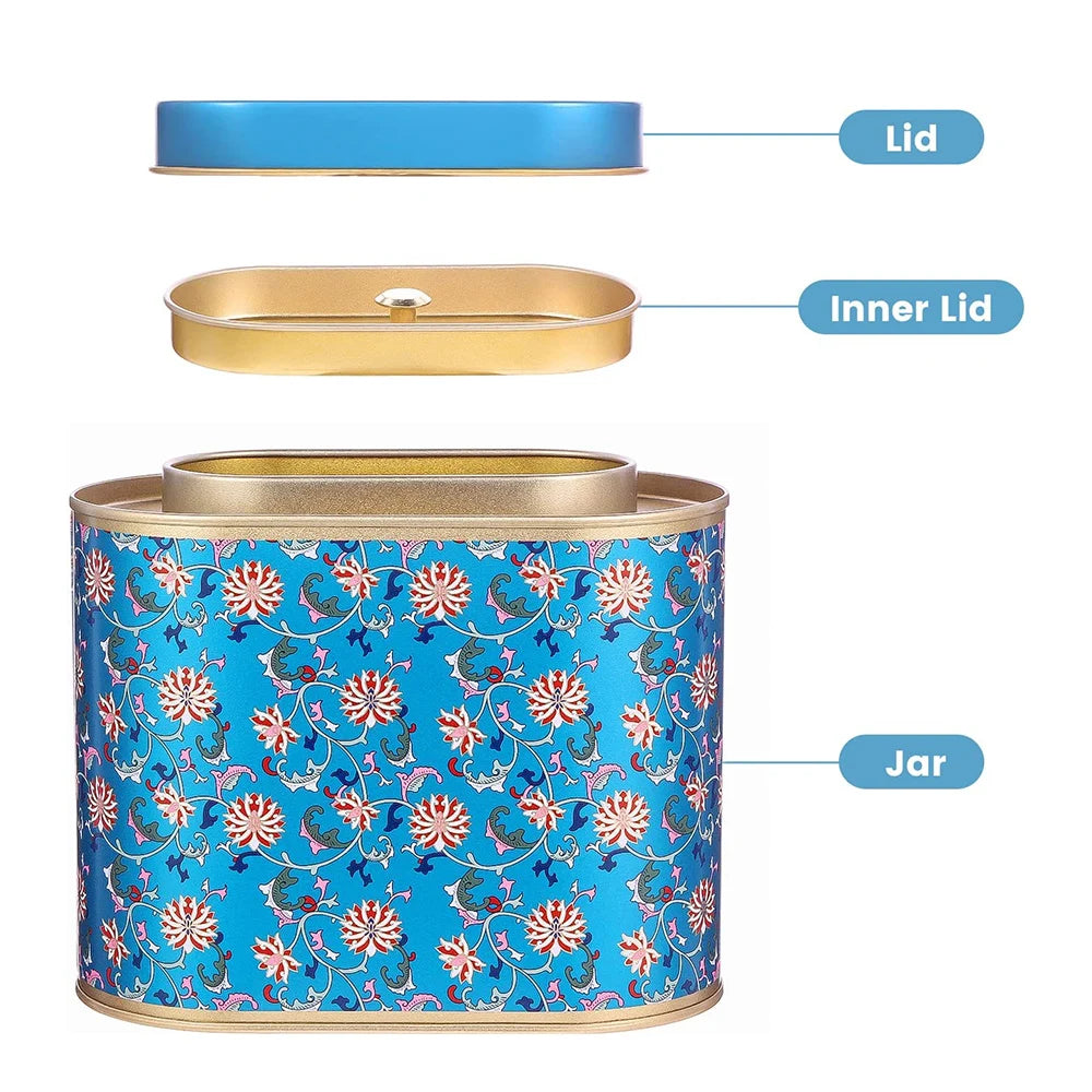 Large Tea Tins for Loose Tea with Lid