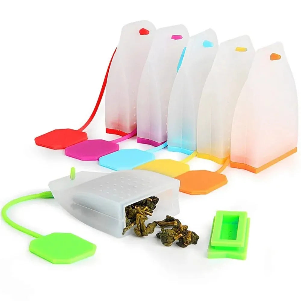 4pcs Reusable Silicone Tea Infuser Bag