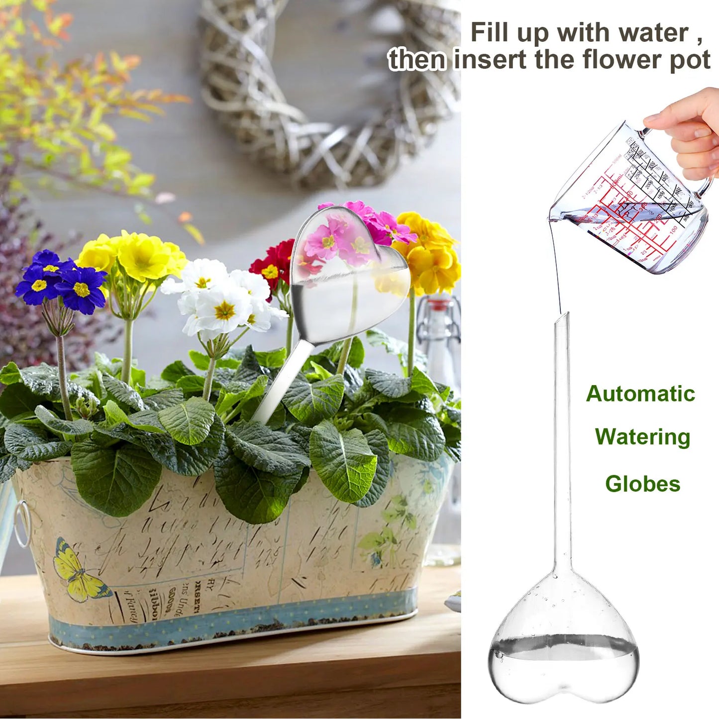 Automatic Plant Water Feeder Self Watering Ball Plastic Garden Indoor Outdoor Flowers Water Can Flowerpot Drip Irrigation Device