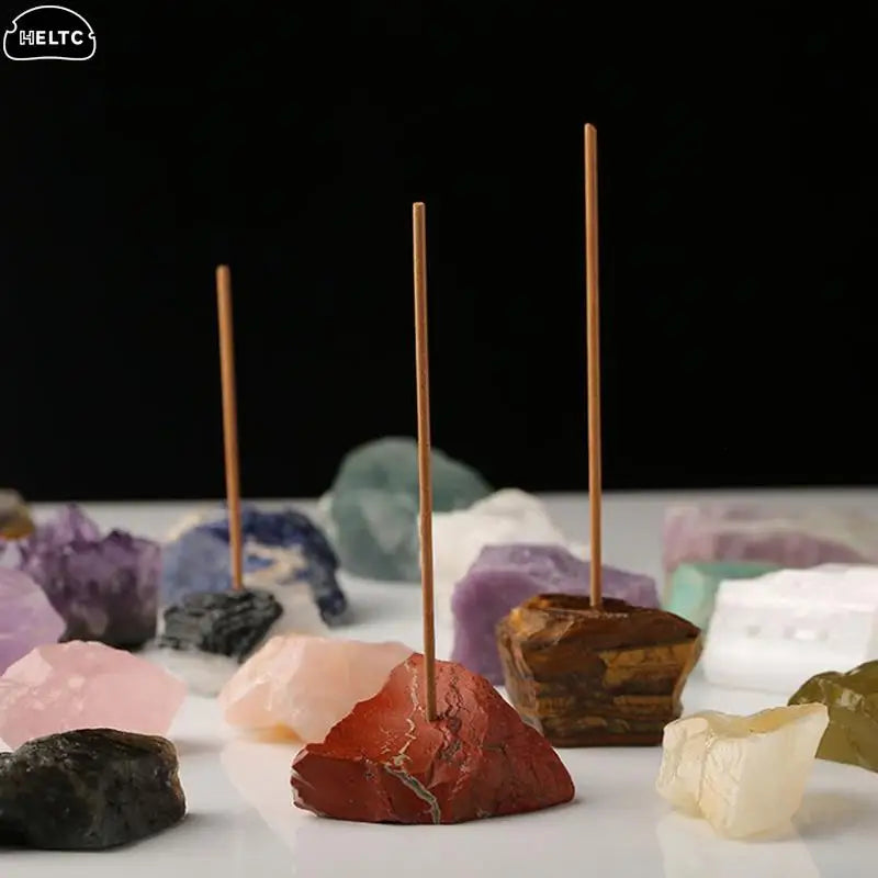 Natural Crystal Raw Stone Stick Incense Burner